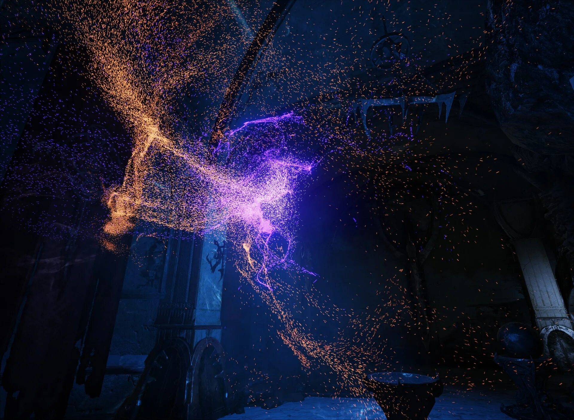 Particle field. Unreal engine. unreal engine particles. фонтан частицами анриал. голограмма города.