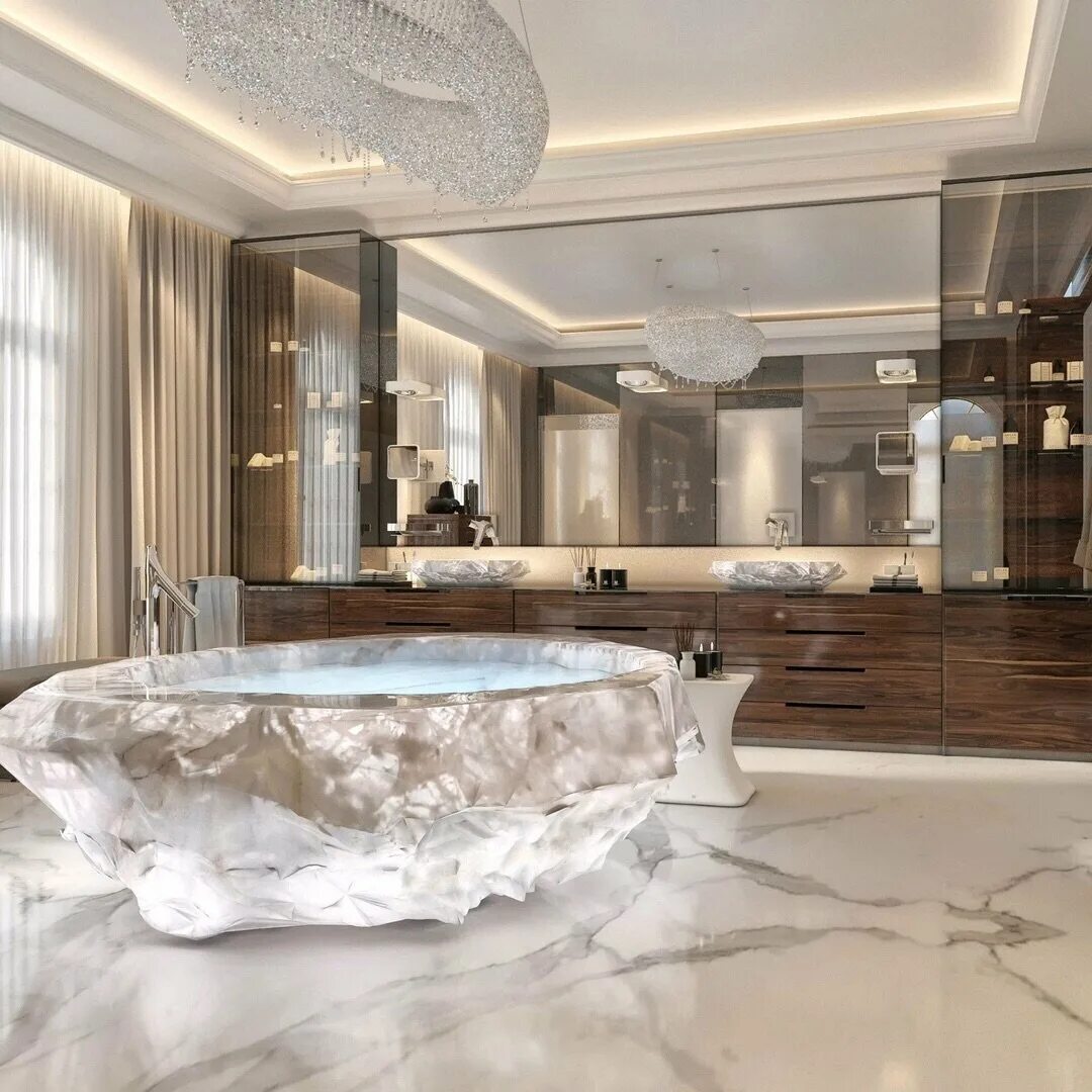 Самые красивые ванные. Baldi Rock Crystal Bathtub ванна. Роскошные Ванные комнаты. Роскошная ванная комната. Современные большие Ванные комнаты.