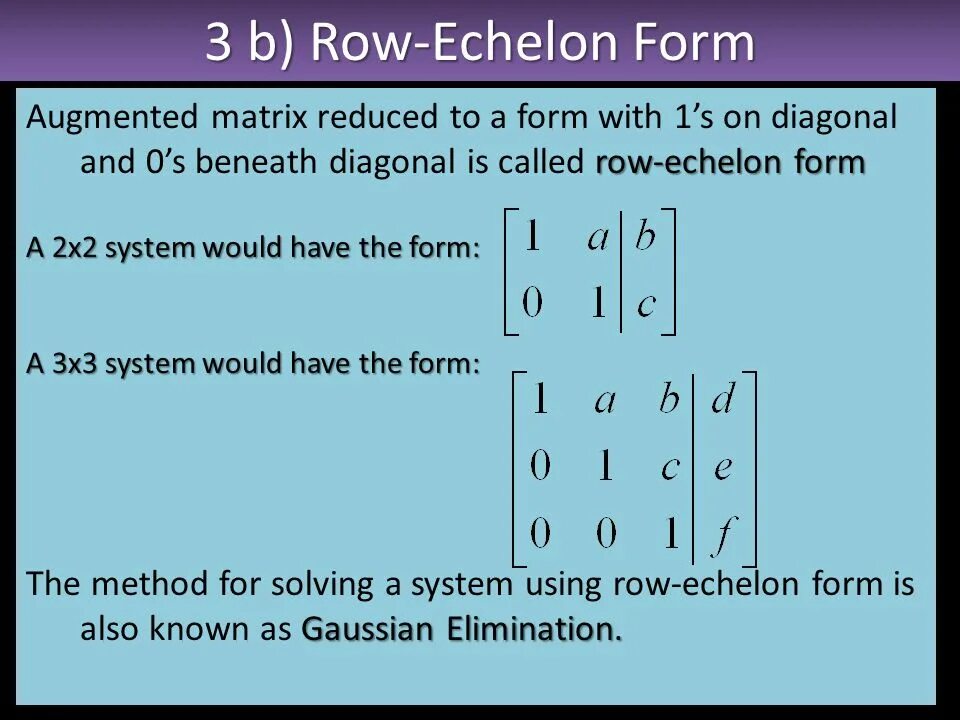 Row b. Matrix Row Echelon. Echelon form Matrix. Reduced Row Echelon form. Reduction Row Echelon form.