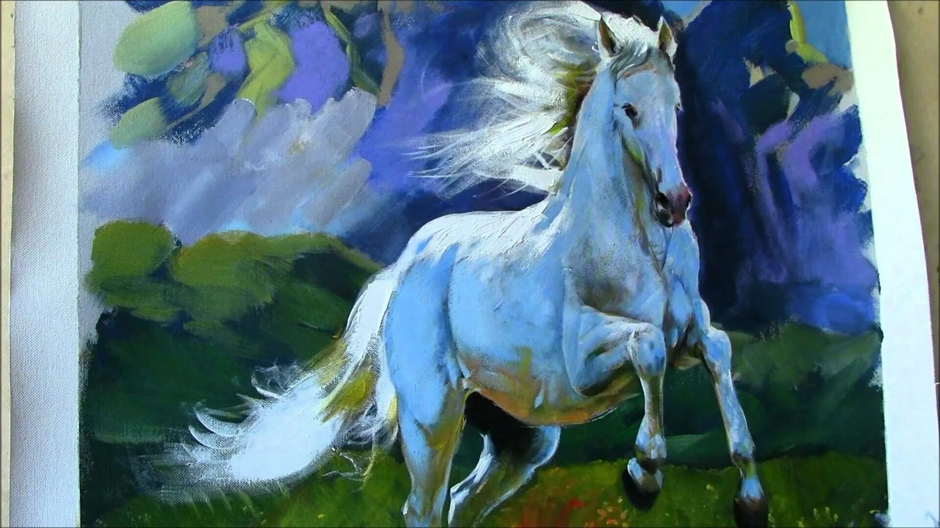 Картина лошади. Пейзаж с лошадьми. Лошади в живописи. Конь картина маслом.
