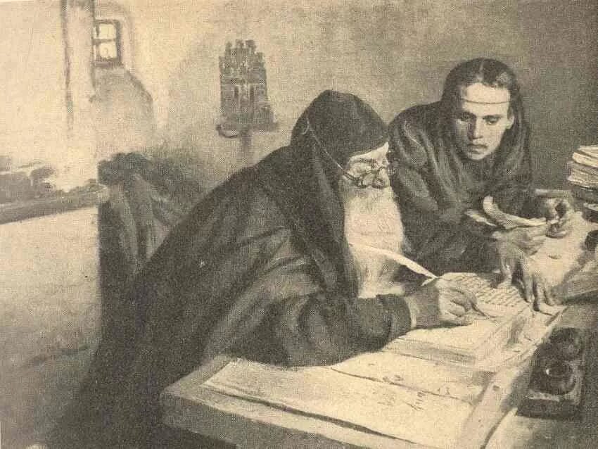 Летописец пишет. Пимен монах летописец. пимен борис годунов. летописец монах борис годунов. келья пимена.