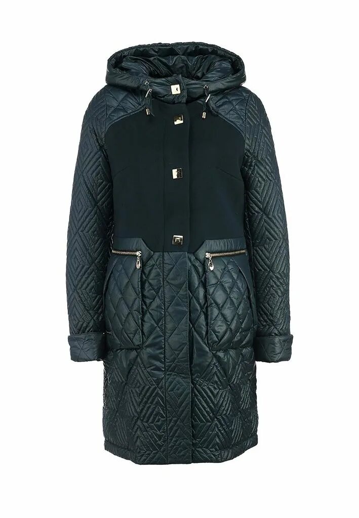 Стеганое пальто женское демисезонное с капюшоном купить. Пальто стеганое Felicita. Ламода зимнее комбинированное пальто женское. Пальто женское демисезонное стеганное 46 размера.