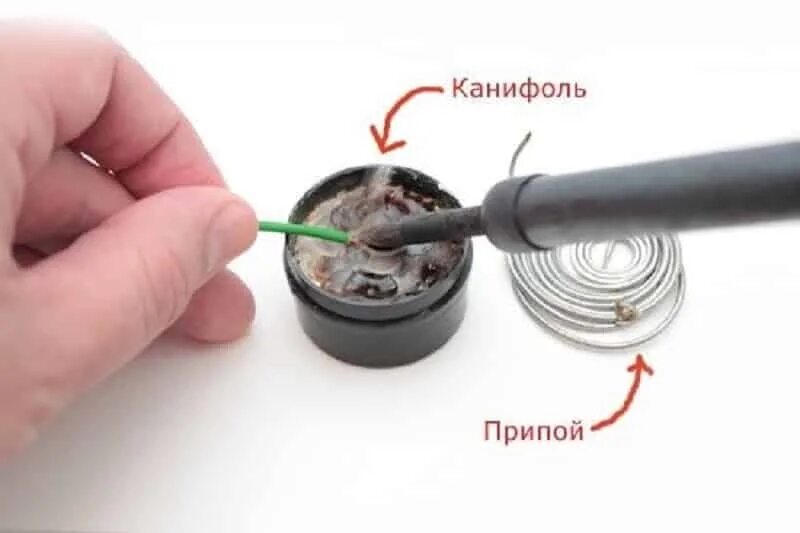 Порядок пайки паяльником. Как паять припоем с канифолью. Как паять провода паяльником с канифолью. Лужение многожильного медного провода. Как паять припоем с канифолью.