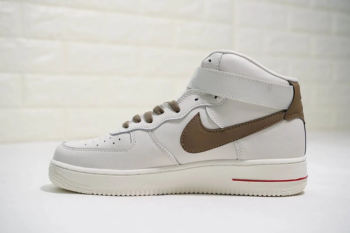 Nike air force 1 low premium white brown 808788_996. Nike air force 1 white brown. Nike air force 1 low white brown. Nike air force 1 07 white/brown. Кроссовки nike air force 1 low id white brown red.