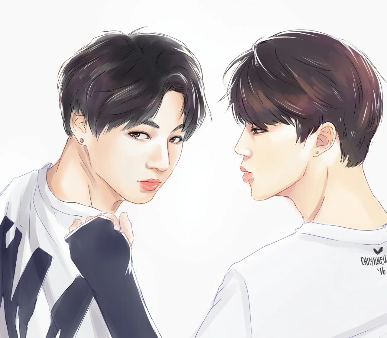 Омега тэхен омега чимин. Art BTS Чигуки. BTS Чонгук и Чимин арт. Чигуки Jikook. BTS Чонгук и Чимин арт +18.