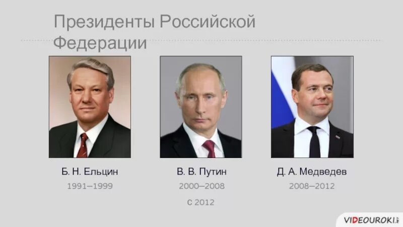 Перечислите президентов российской федерации