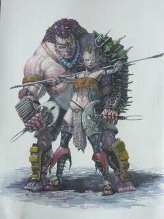 OC elf and half-giant gladiator duo. 