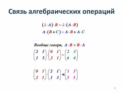Алгебраические операции