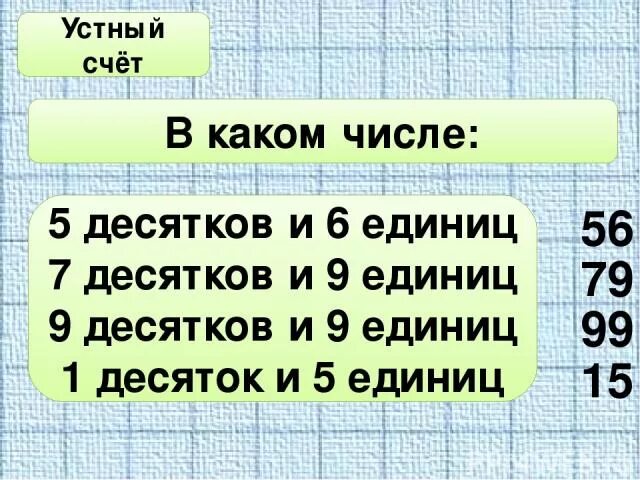 Числа в которых три десятка. Десятки единицы число. Счет десятки и единицы. Что такое число десятков и число единиц. Устный счет десятки и единицы.