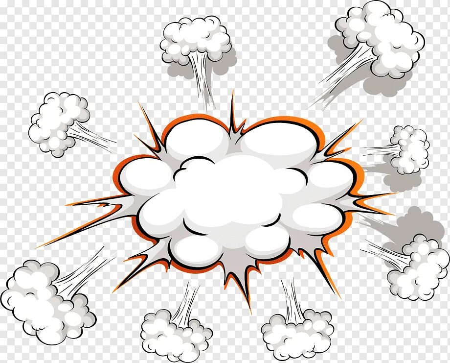 Мультяшный взрыв. Векторный взрыв. Облачко взрыв. Нарисованный взрыв.
