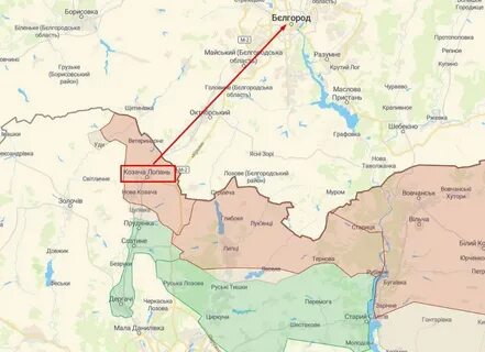 Казачья лопань харьковская область карта от белгорода