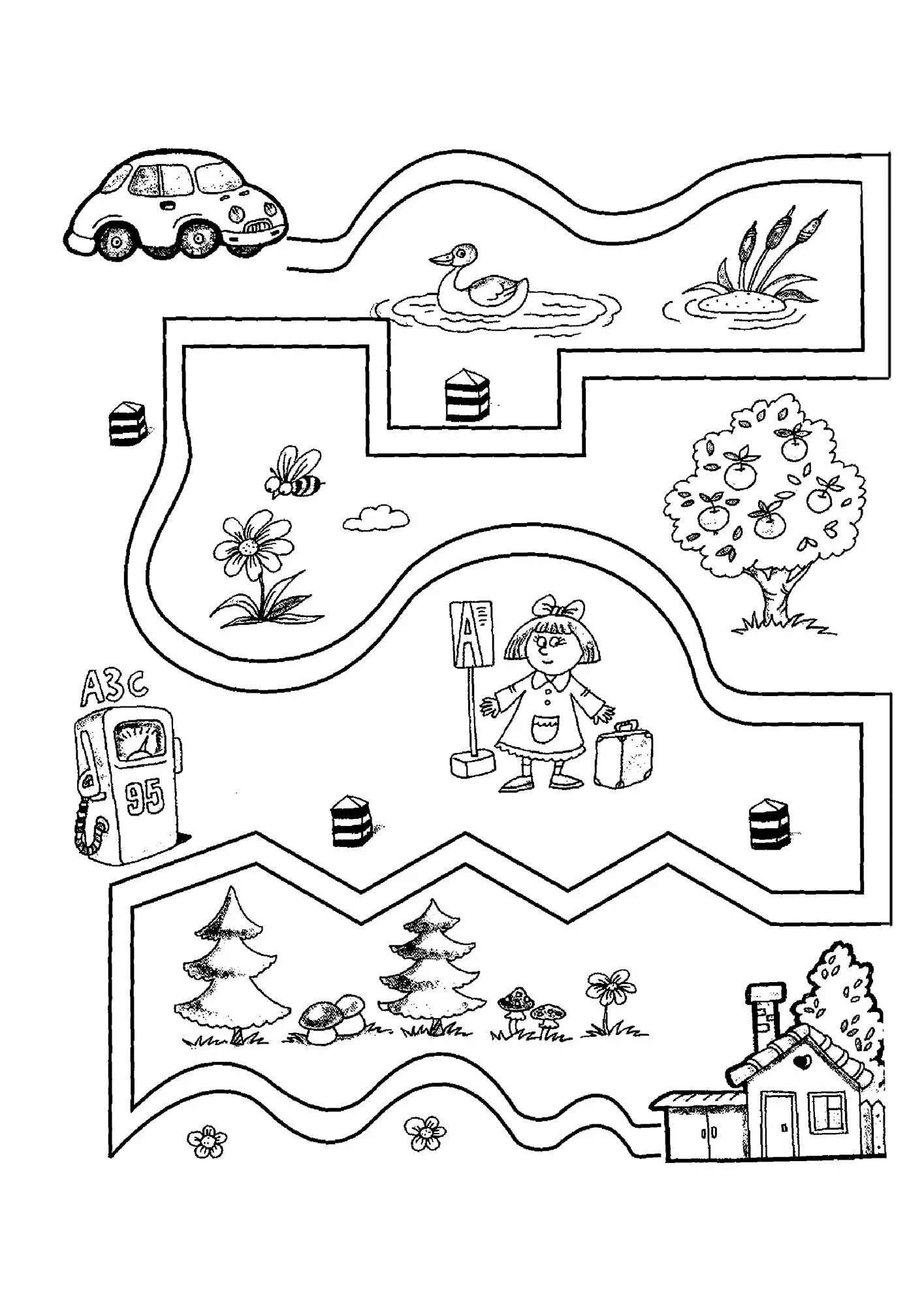 Найди дорогу или проложи ее сам. Дорожки задания для детей. Дорожки задания для дошкольников. Дорожка к домику задание для детей. Дорожки лабиринты для дошкольников.