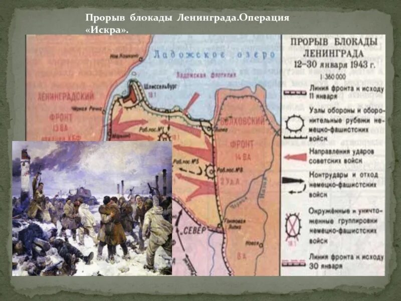 Блокада ленинграда кодовое название операции. 18 Января 1943 прорыв блокады.