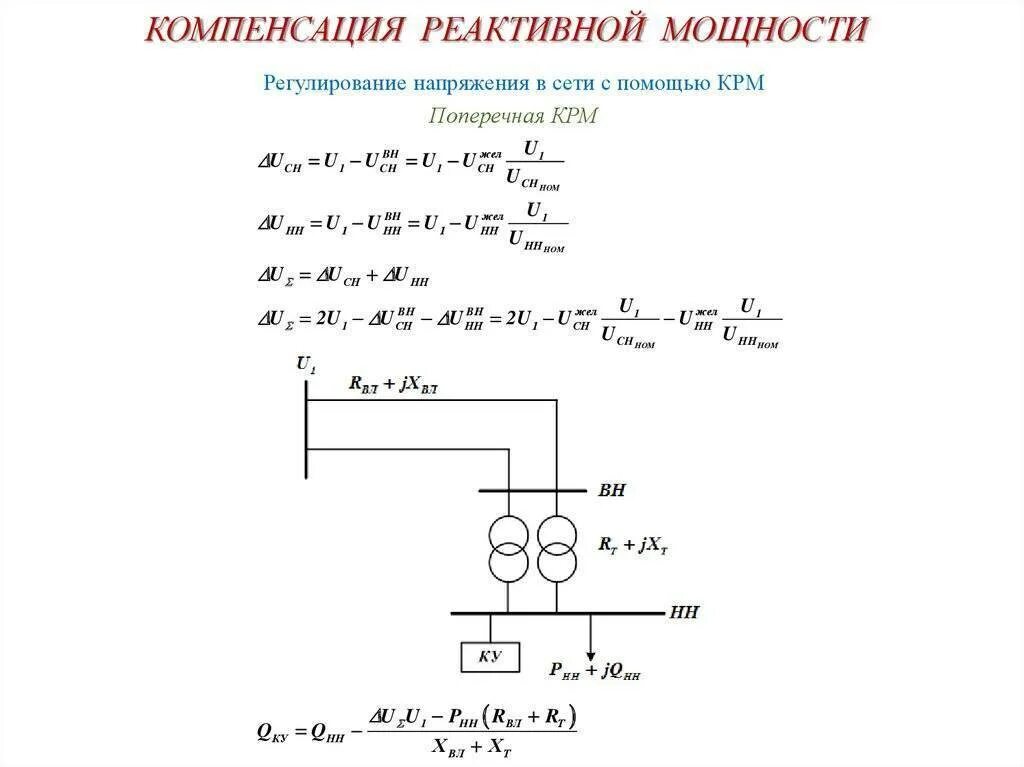 Уровни и регулирование напряжения компенсация реактивной мощности. Централизованная компенсация. 4 кв. Определить мощность компенсирующего устройства. Централизованная компенсация реактивной мощности.