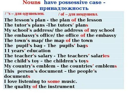 Possessive case is
