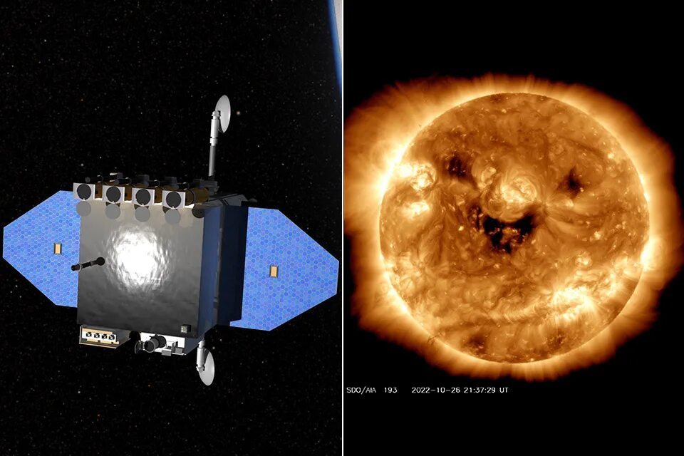 Обсерватория НАСА. Солнце НАСА. Улыбающееся солнце NASA. Улыбка солнца НАСА.
