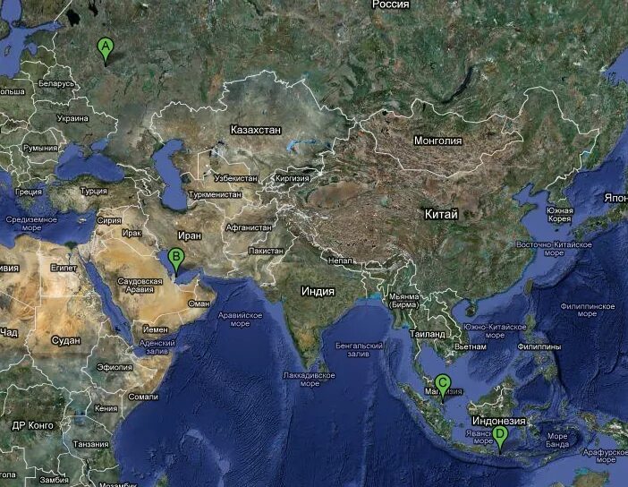 Карта со спутника. Мировой карта через Спутник.