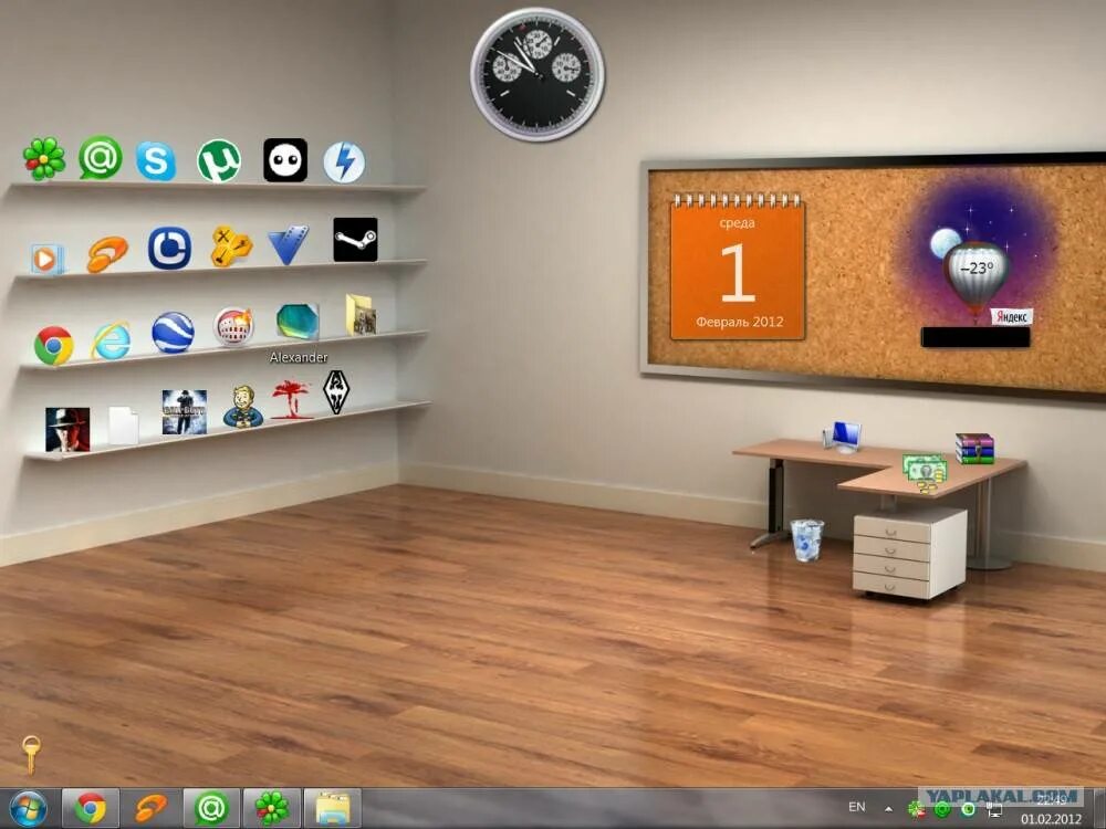 Как красиво расставить приложение. Полки для ярлыков. Комната с полками для ярлыков. Рабочий стол полочки для ярлыков. Комната для ярлыков рабочего стола.