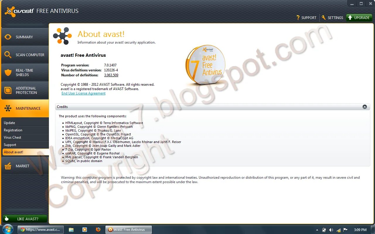 Windows 7 как удалить аваст