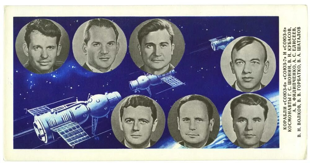 «Союз-6» г.с. Шонин и в.н. Кубасов. Советская космонавтика. Союз 6 Союз 7 Союз 8. Союз-6 корабль.