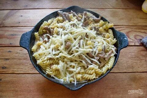 Макароны с грибами в духовке