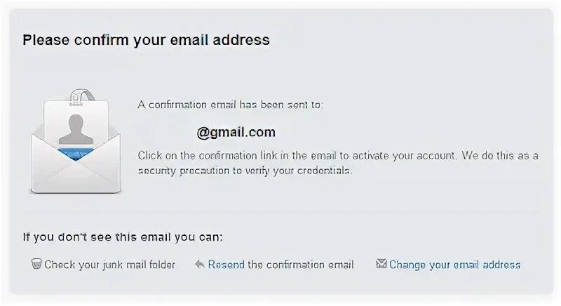 Confirm email address