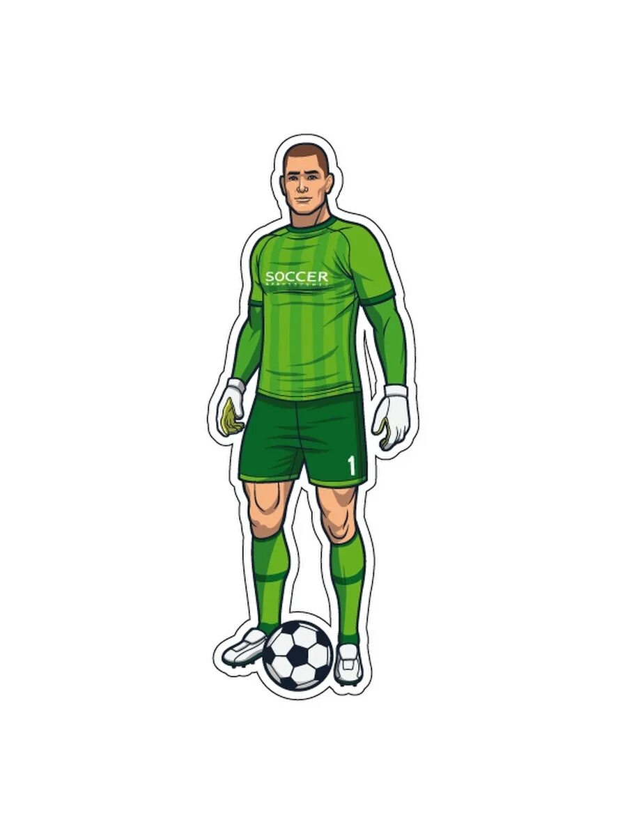 Вратари в зеленой форме. Вратарь футбола в зелёной форме. Вратарь наклейка. Футболист в зеленой форме аватарка.