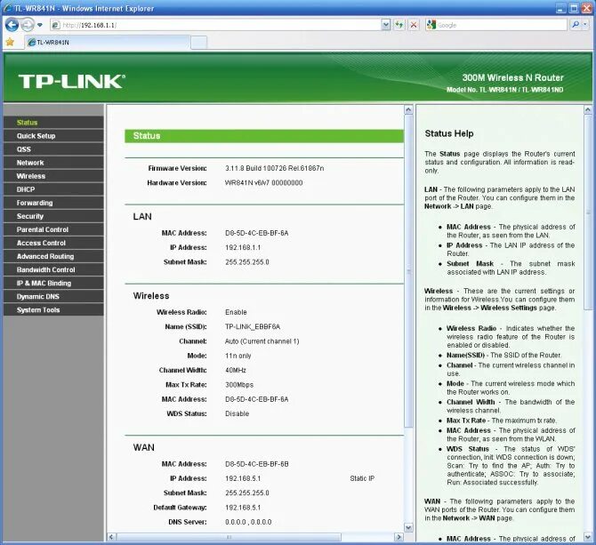 Tp link web