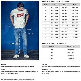 Размеры levis джинсы