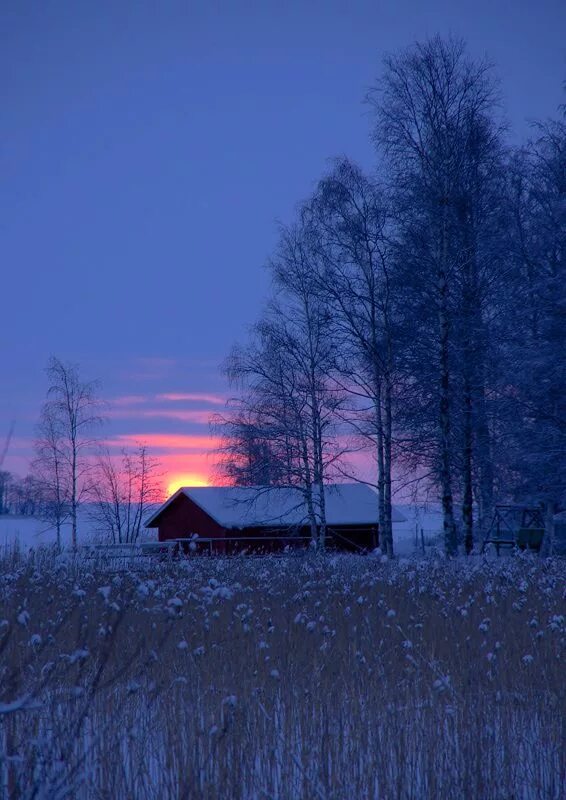 It is a beautiful evening. Ночная деревня. Синий вечер. Ночь в деревне. Зимняя ночь в деревне.