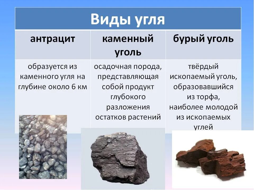 Что такое полезные ископаемые. Виды угля. Разновидности каменного угля. Тип породы каменный уголь. Три вида каменного угля.