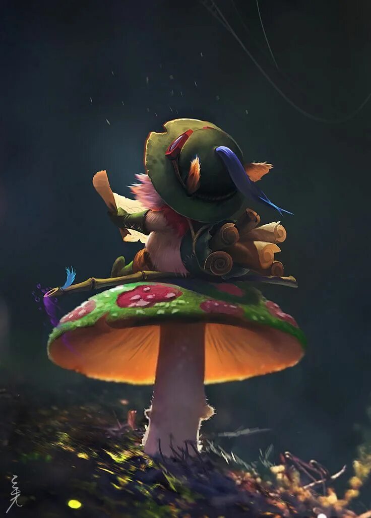 Legend of mushroom летучие питомцы. Гриб тимо. тимо арт. тимо из league of legends.