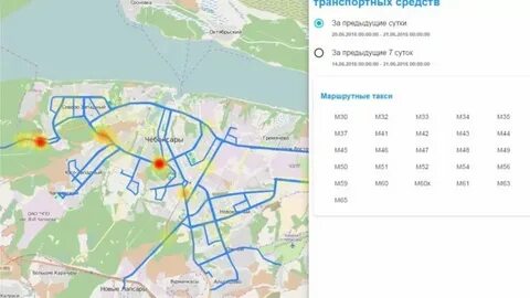 Схема движения 54 маршрутки чебоксары