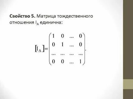 Матрица оператора