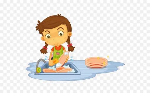 She has the dishes