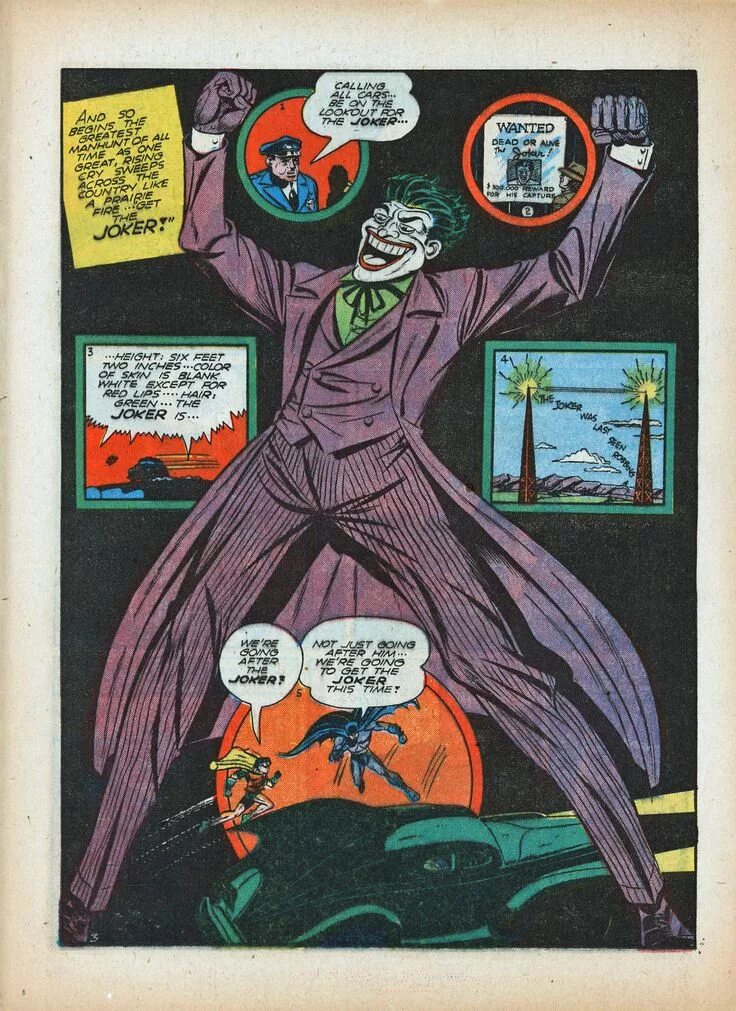 Джокер в комиксах 1940. Комикс Бэтмен первое появление Джокера. Бэтмен 1940 комикс первый Джокер. Джокер первое появление 1939. Первое появление комиксов