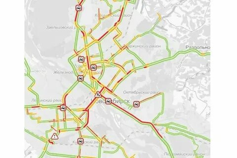 Карта новосибирска красный