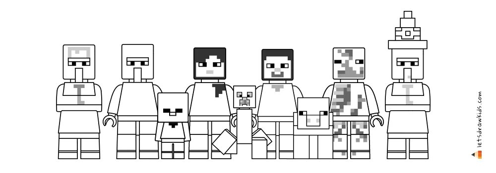 Pin by Austin Winger on Coloring Minecraft printables, Minecraft coloring pages,