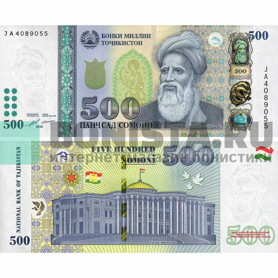 Сегодня курс таджикистана сколько стоит. Валюта Таджикистана 500 Сомони. Таджикский купюры 500 Сомони. Купюра 500 Сомони. 1000 Сомони.