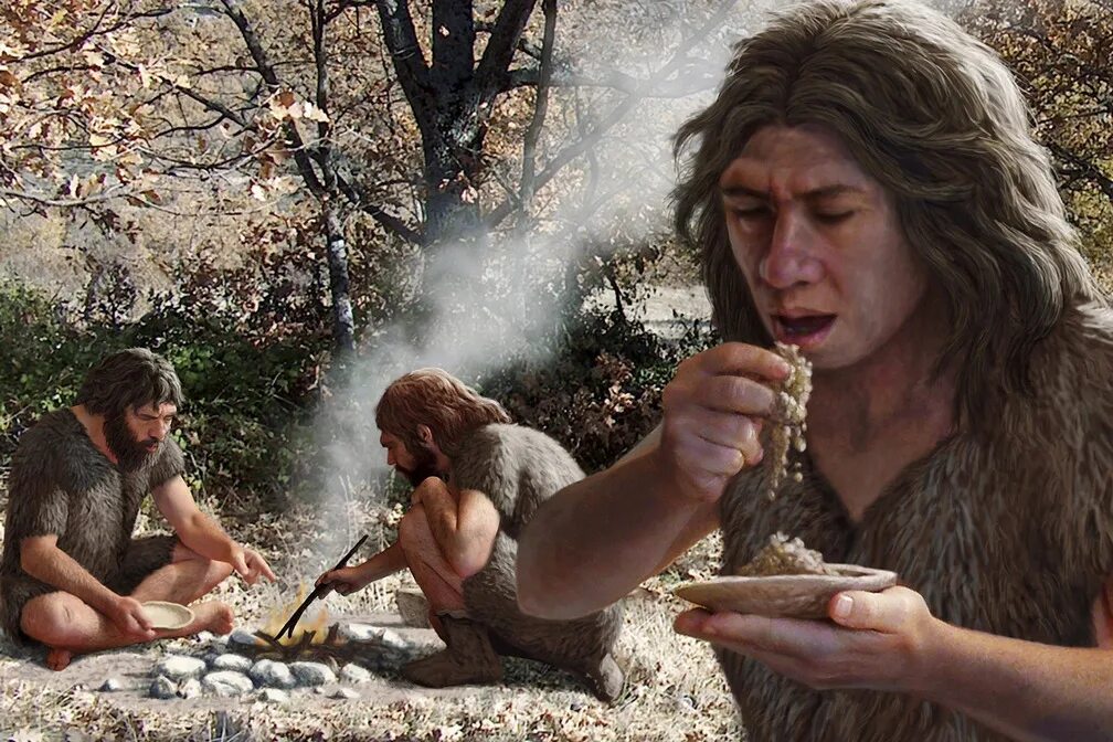 Первобытная пища. Первобытные люди неандертальцы. Древние люди. Древний человек. Каменный век люди.