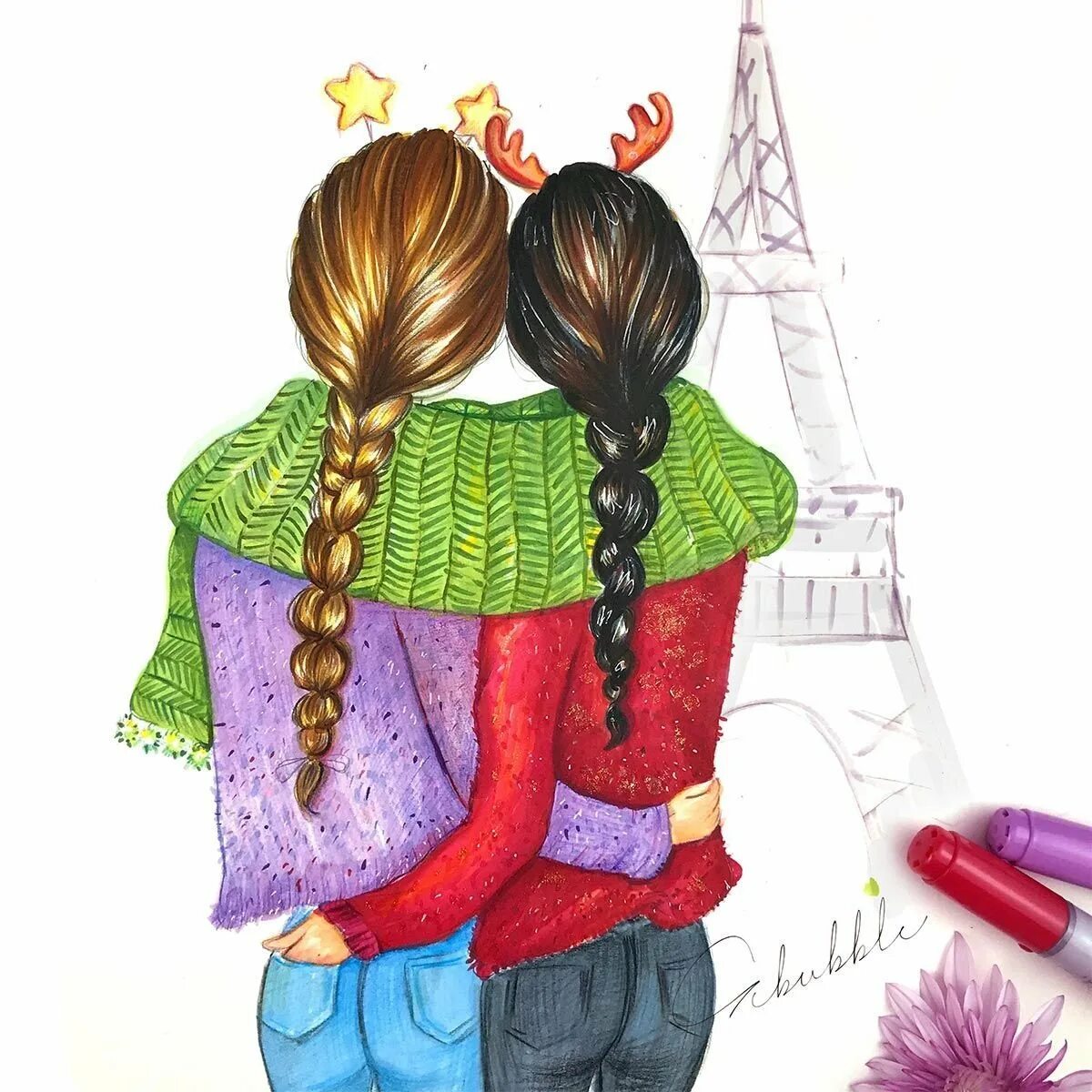 Рисунок связанный с друзьями. Подруги рисунок. Красивые рисунки для подруги. Рисунки для подруги легкие. Красивые рисунки для подруги легкие.