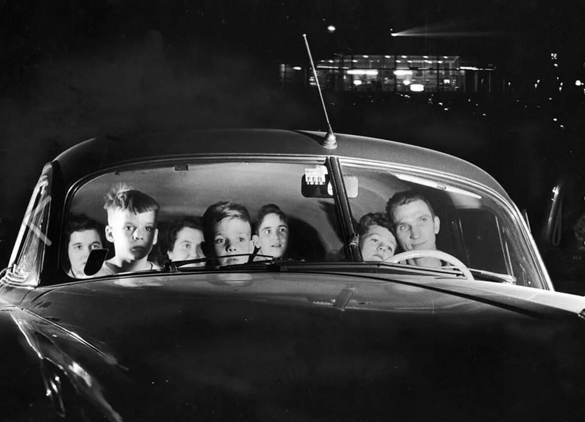 They drive in the car