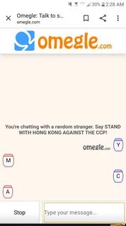 Omegle.com You're chatting with a random stranger. 