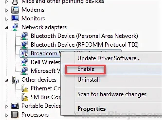 Enable networking