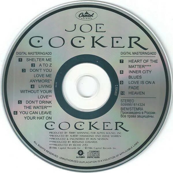 Joe Cocker 1986. Joe Cocker Cocker 1986. Joe Cocker album. Джо кокер 1987 LP records.