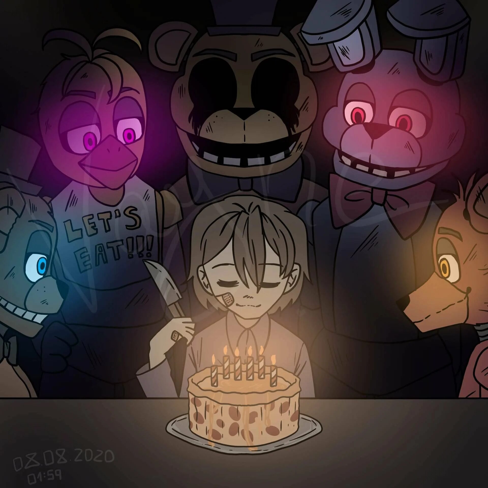 Дата фнаф. Фнаф др. fnaf с днем рождения. с днём рождения фнаф арт. день рождения фнафа.