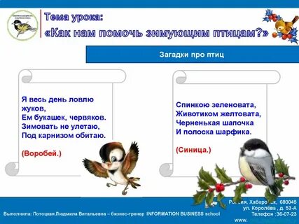 Загадки про птиц 4 5 лет