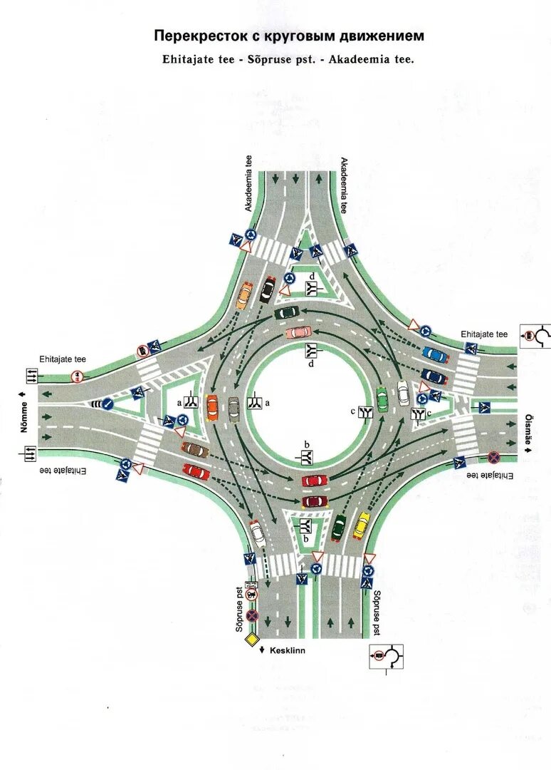 Правило кругового движения по кольцу. ПДД проезд кольцевых перекрестков. Схема проезда перекрестка с круговым движением 3 полосы. ПДД схемы кругового движения. Проезд перекрестка с круговым движением 2022 схема.