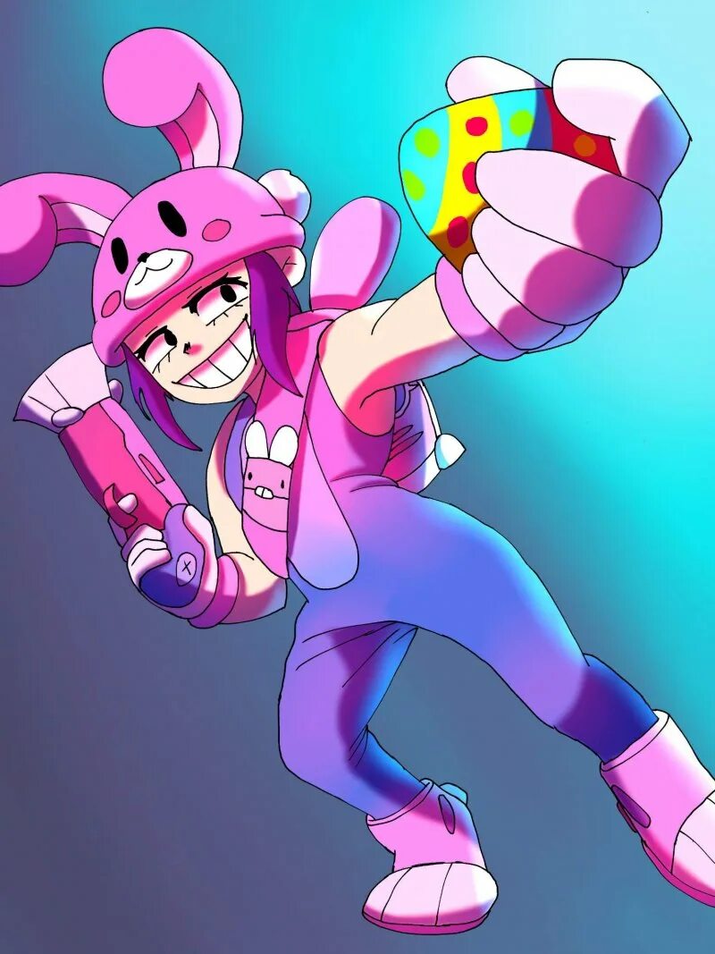 Браво старс пластилин. Зайка пенни brawl stars. Пенни браво старс арт. Brawl stars bunny. Зайка гром бравл.