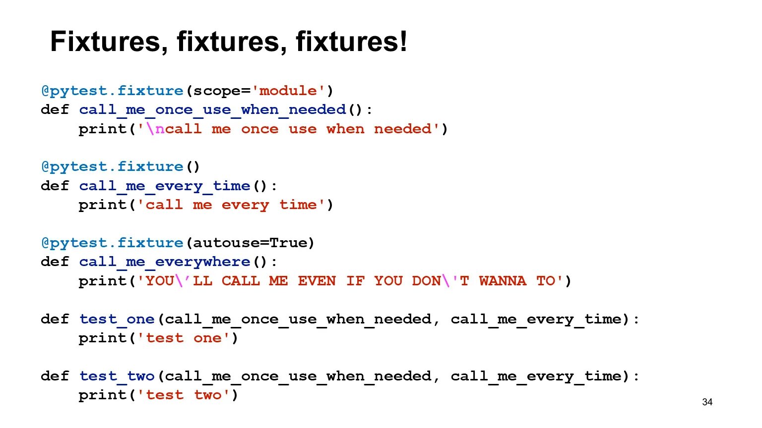 Fixture scope